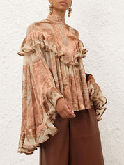Hypnotic burnout blouse