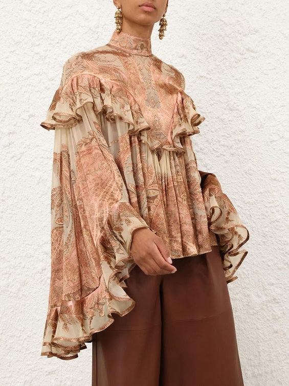 Hypnotic burnout blouse