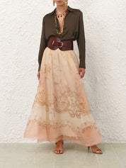 Hypnotic organza maxi skirt