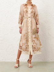 Memento buttoned midi dress