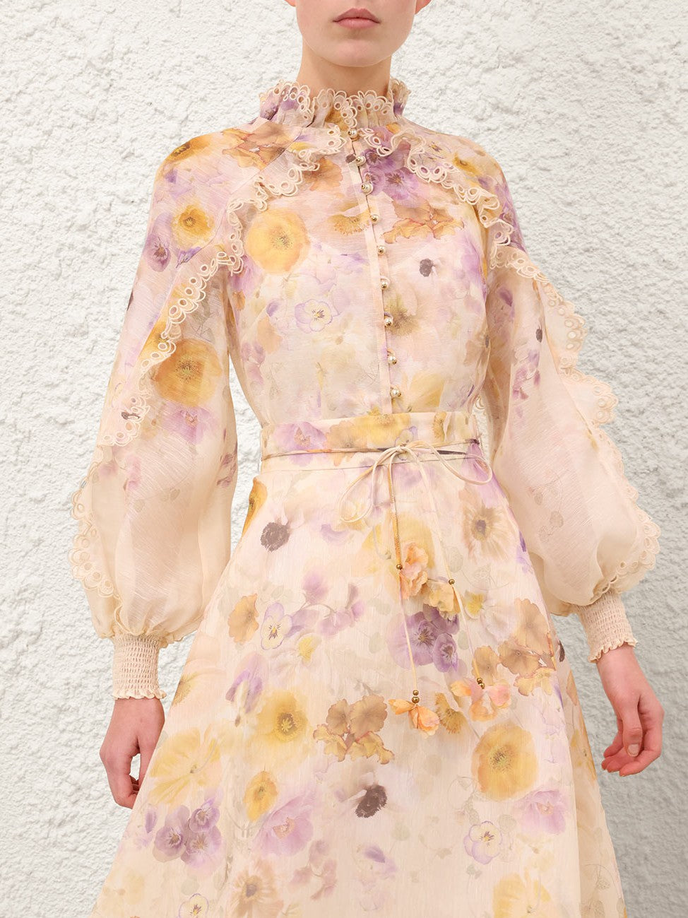 Memento embroidered blouse