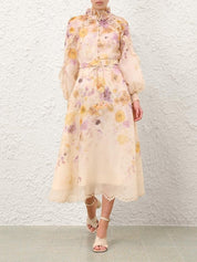 Memento embroidered midi skirt