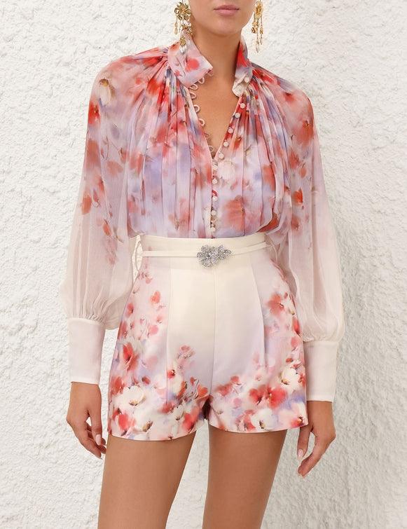 Tシャツ・カットソー Zimmermann SS25 'Crush Smock' blouse (5768TR251 SCAFLO) Crush Smock Blouse – Rubaiyat