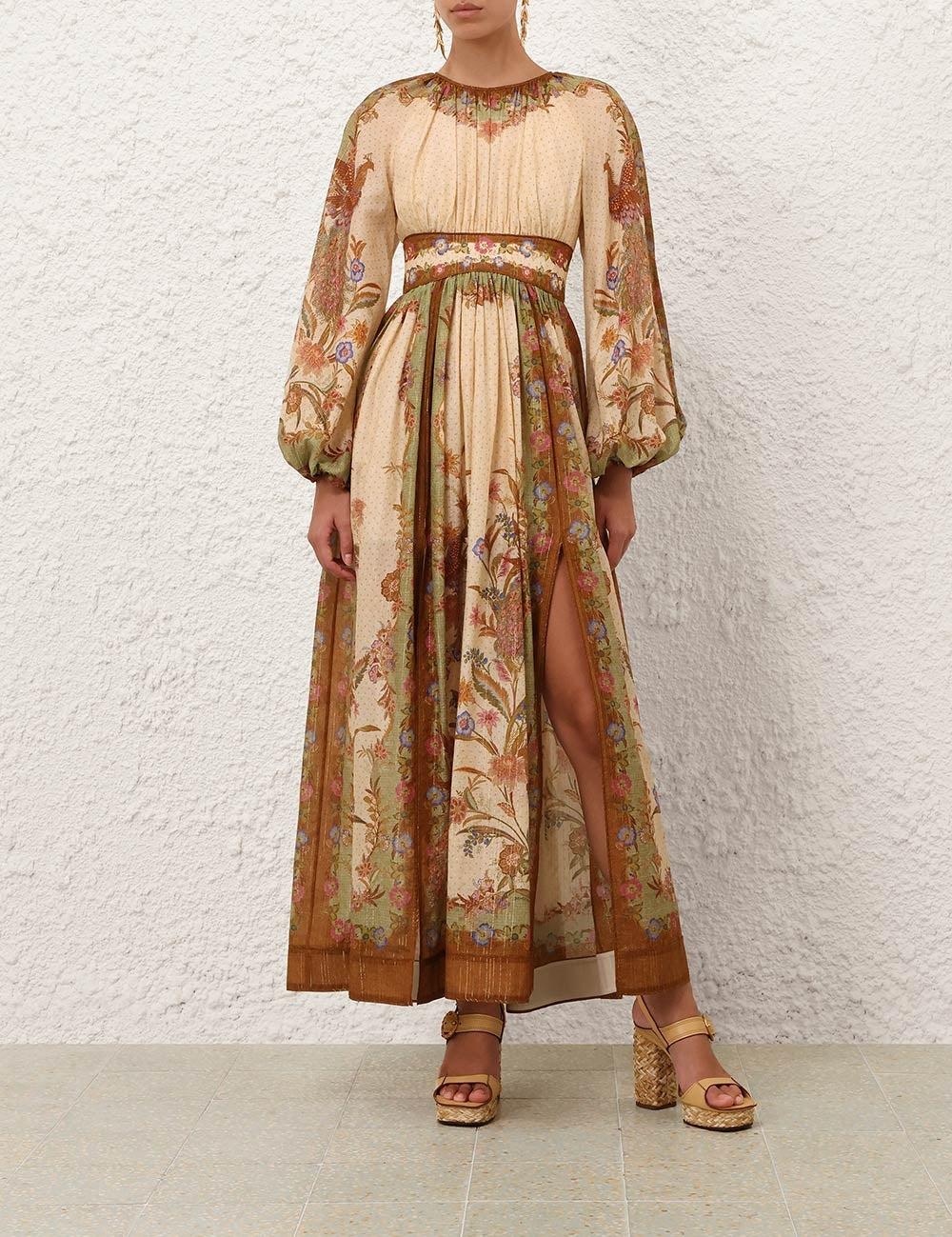 Indra waisted maxi dress