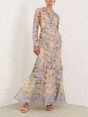 Rebellion scallop maxi dress