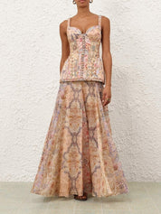 Rebellion corded maxi dress