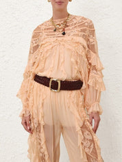 Rebellion splice billow blouse