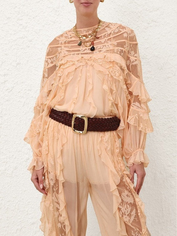 Rebellion splice billow blouse