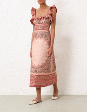 Matchmaker Frilled Midi فستان