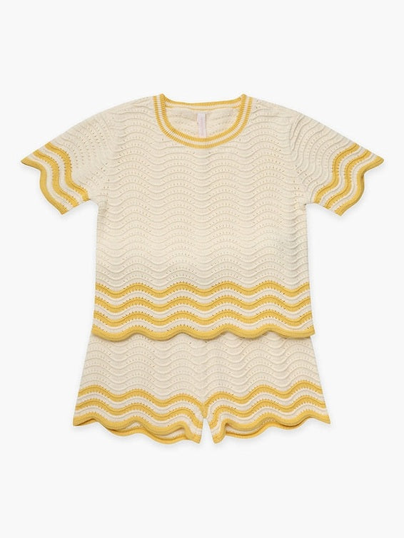 Alight Textured Knit Tee تي شيرت 