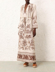 Junie Long Sleeve Maxi Dress فستان ماكسي