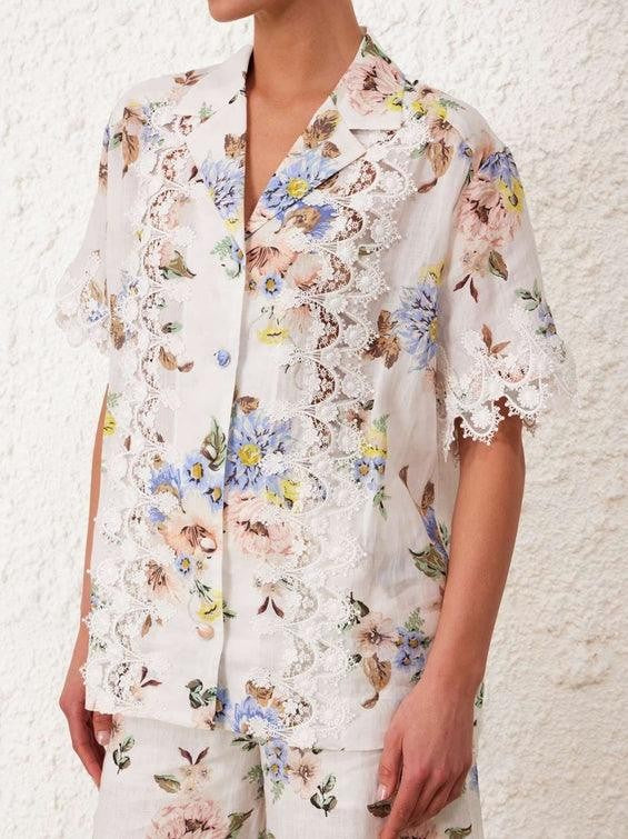 Applique oversized shirt