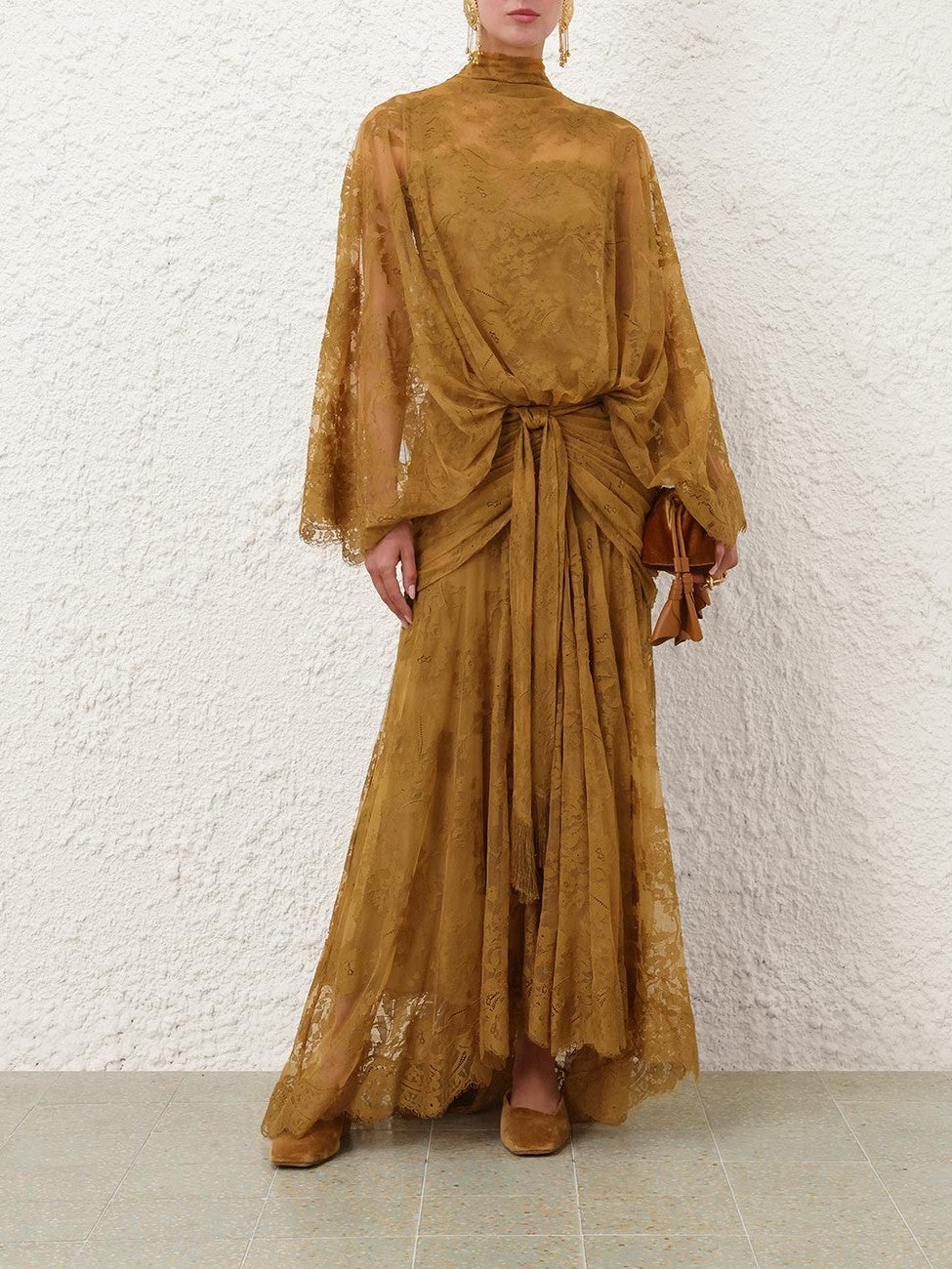 Ascent batwing lace gown