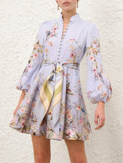 Rebellion button mini dress