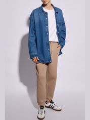 Ami alexandre mattiussi brown sweatpants with log