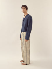 Stand collar long sleeve shirt