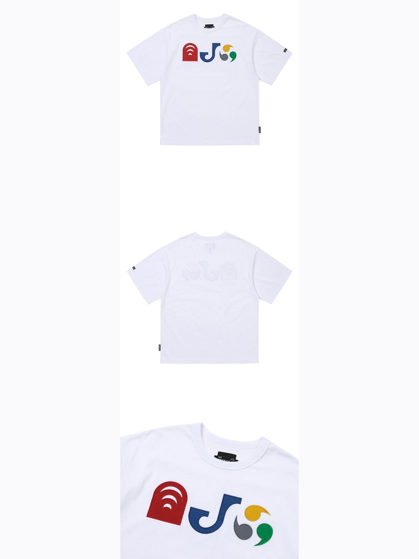 Ajo pictogram nylon applique t-shirt
