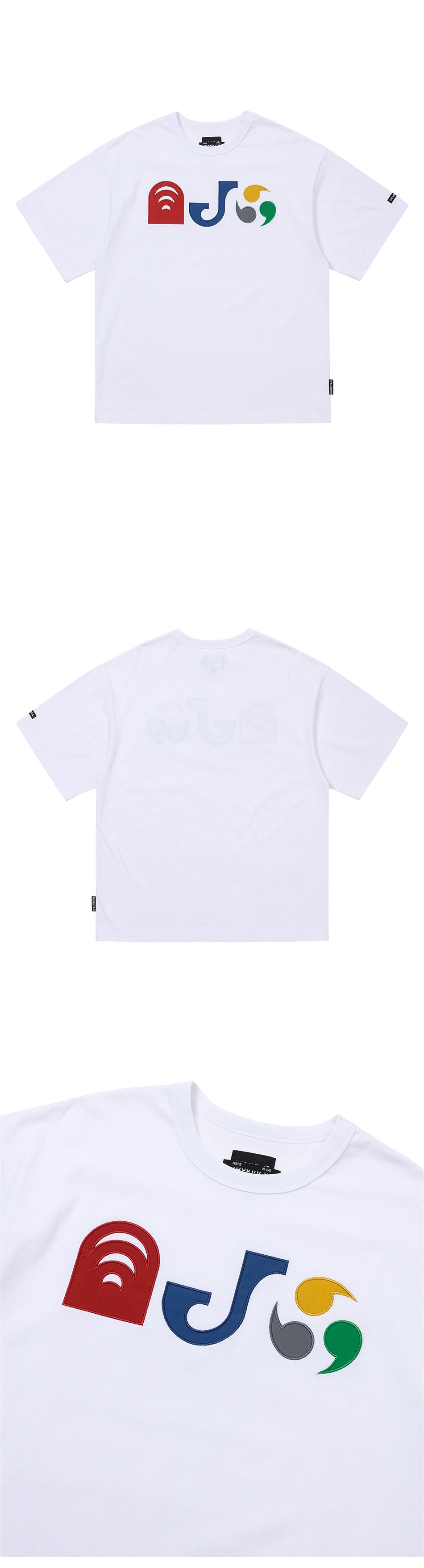 AJO PICTOGRAM NYLON APPLIQUE T-SHIRT