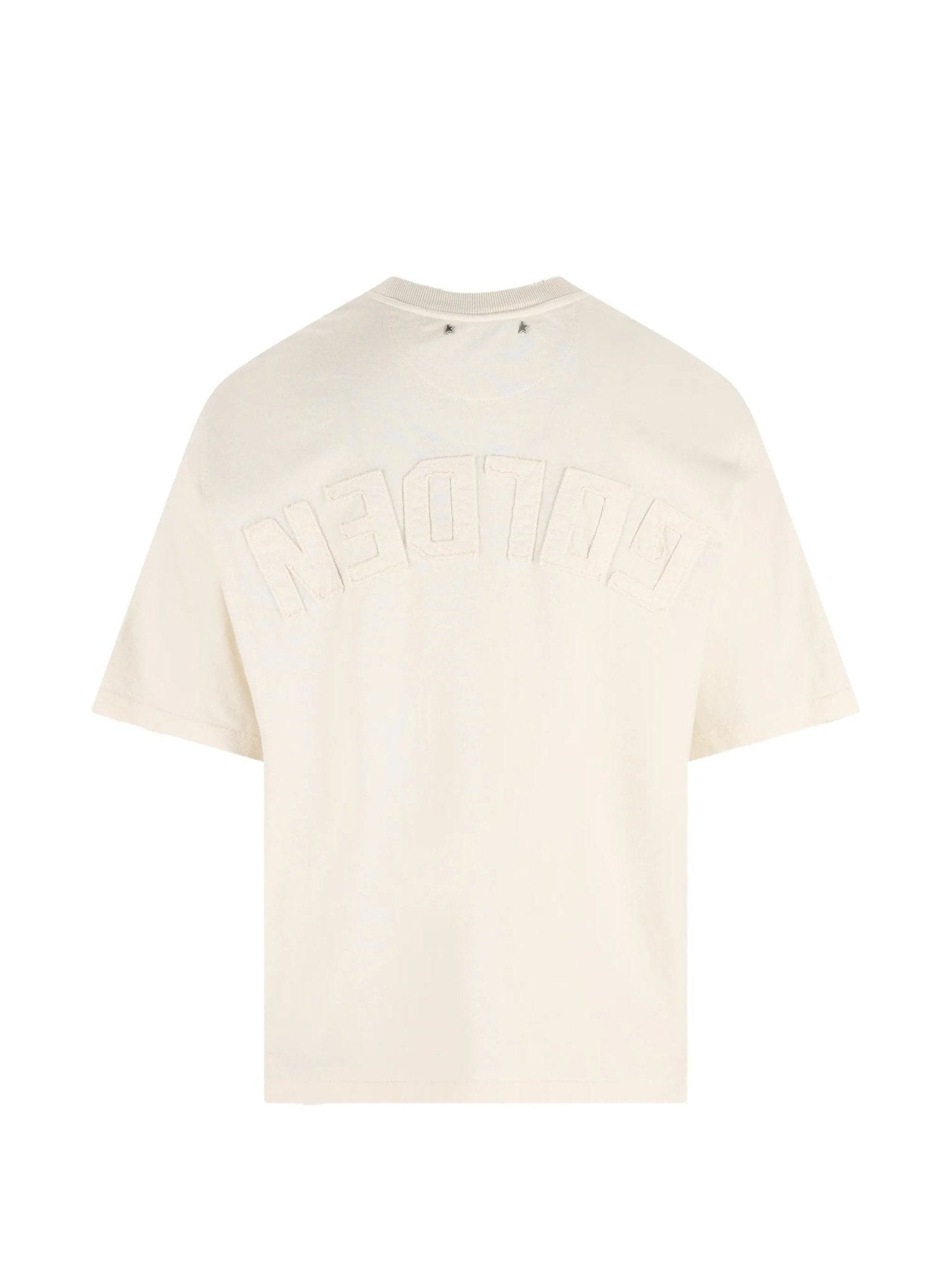 Relaxed fit t-shirt cotton jersey logo patch