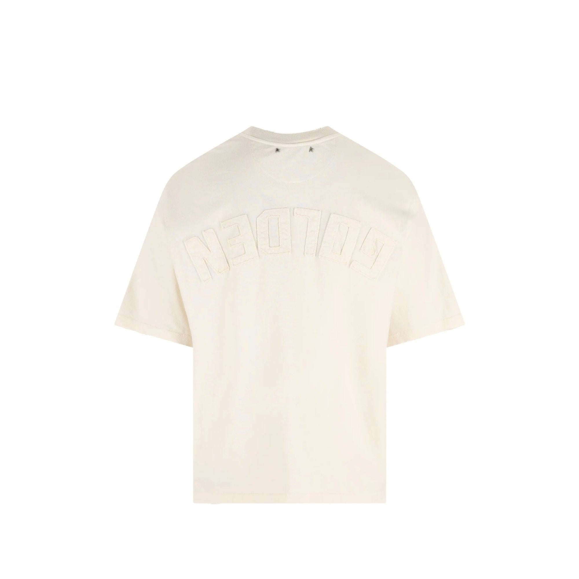 Relaxed fit t-shirt cotton jersey logo patch