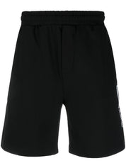 Helmut Lang logo-print cotton track shorts