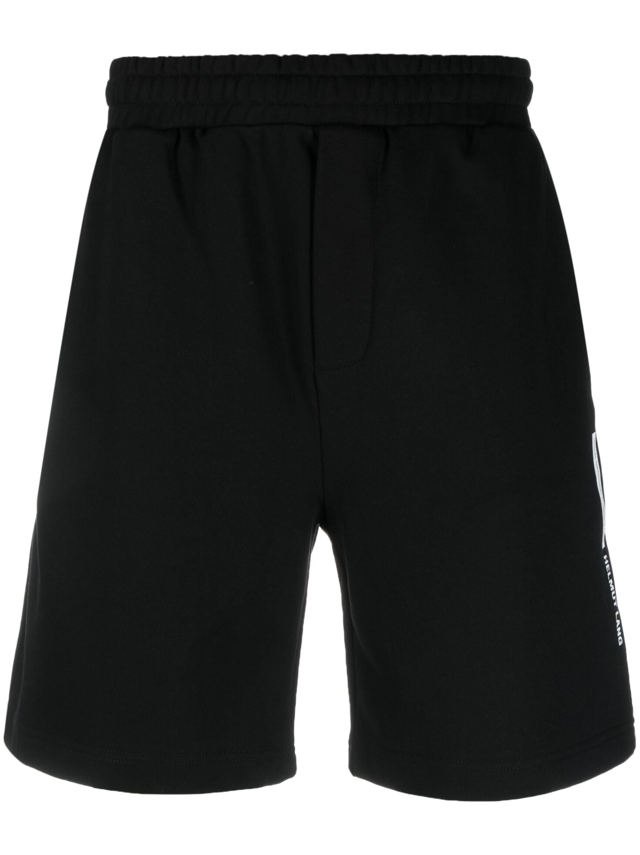 Helmut Lang logo-print cotton track shorts
