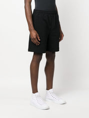 Helmut Lang logo-print cotton track shorts