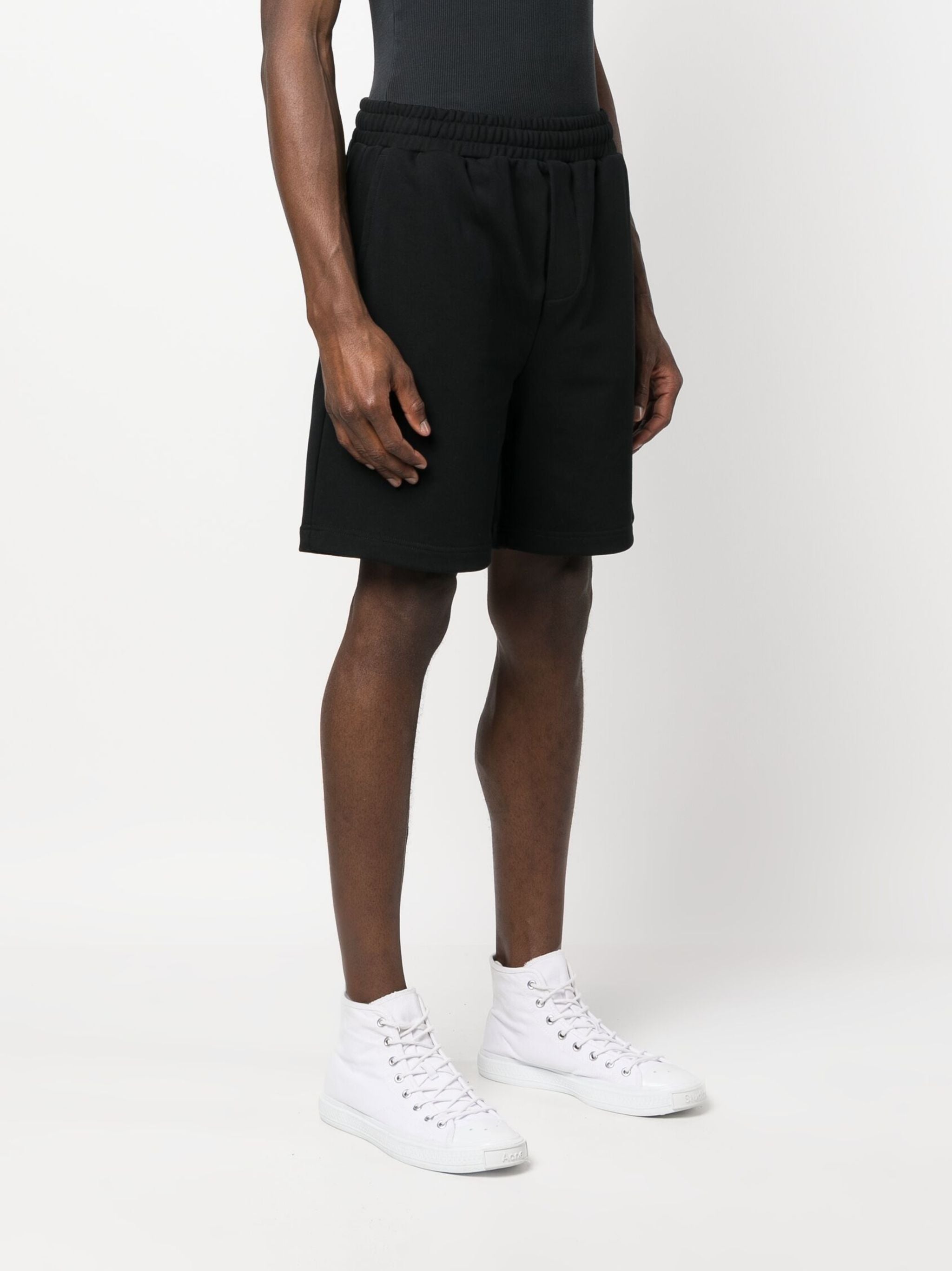 Helmut Lang logo-print cotton track shorts