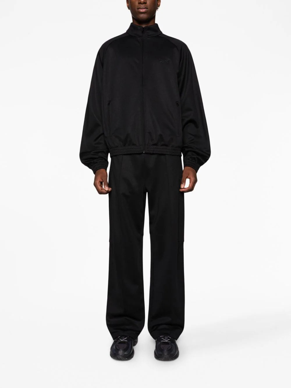 Piped-trim track jacket