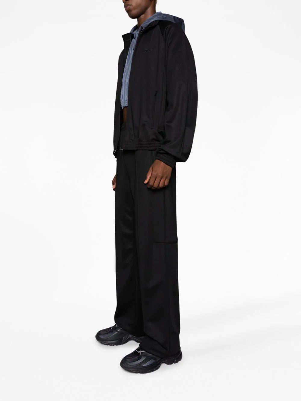 Piped-trim track jacket