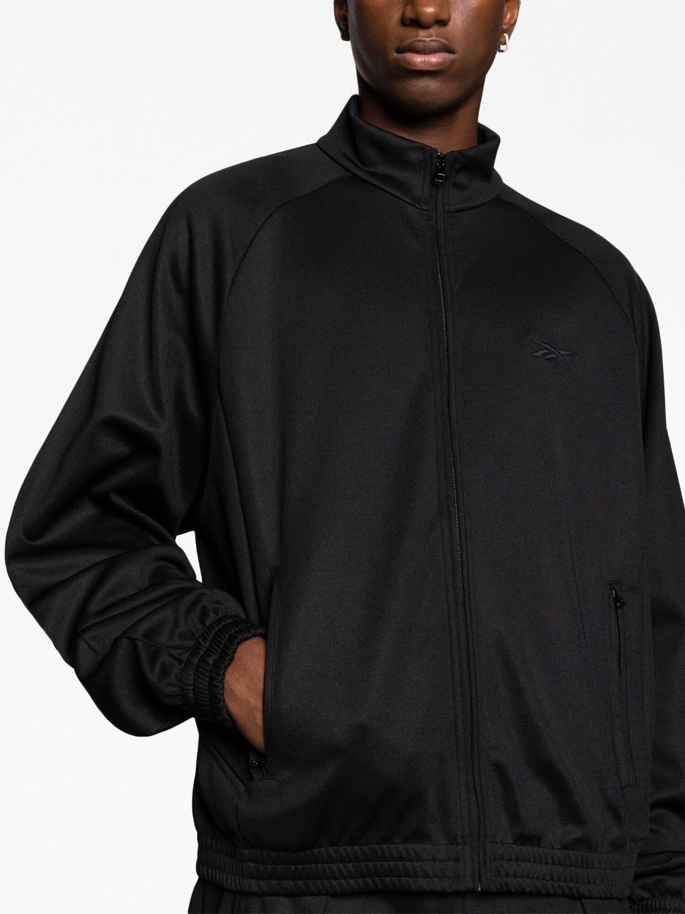 Piped-trim track jacket