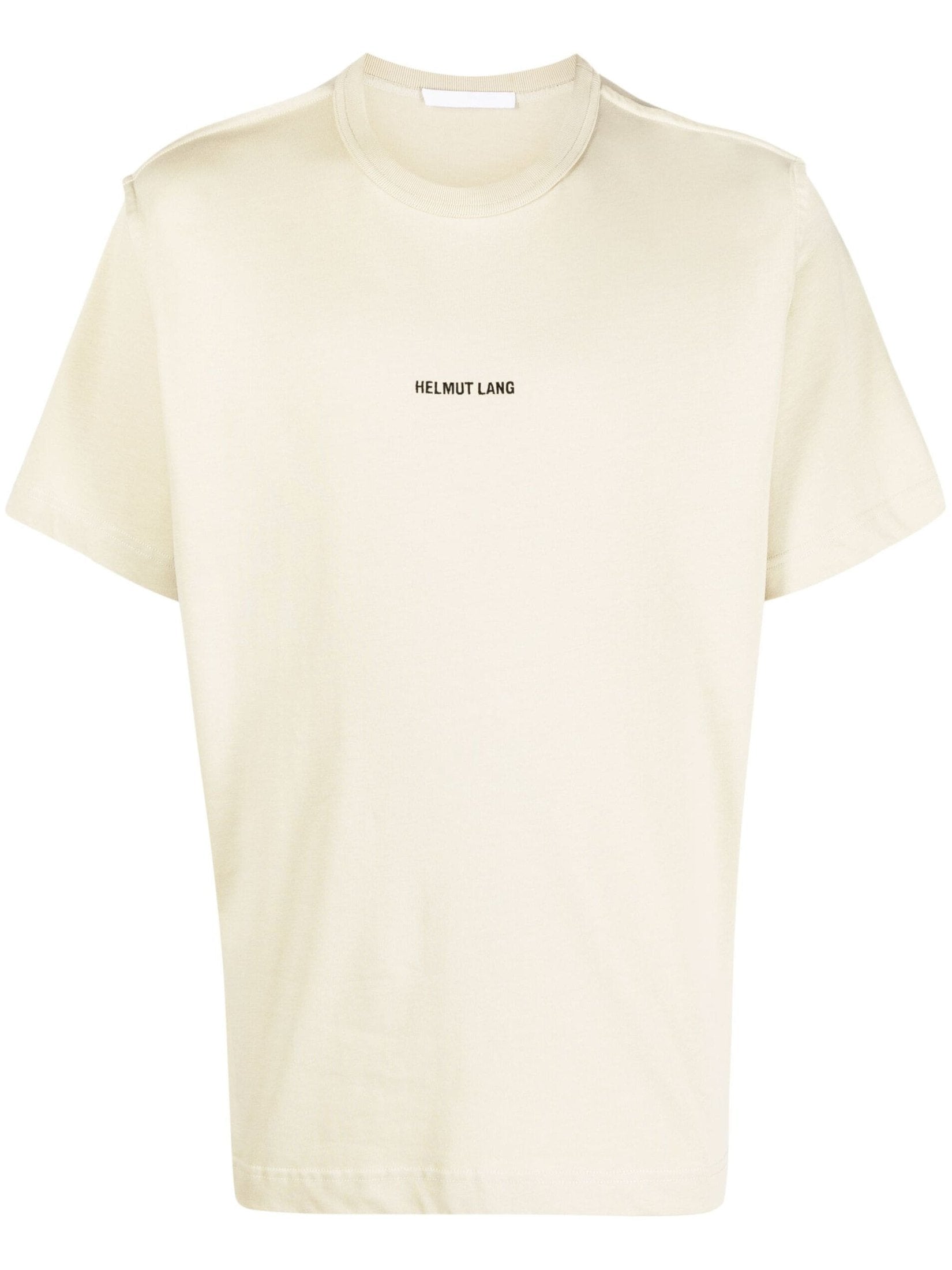 Helmut lang logo-embroidered cotton t-shirt
