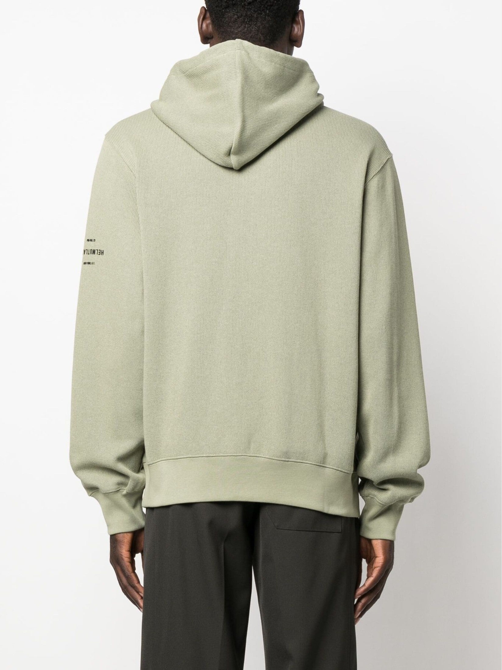 Helmut lang zip-up drawstring hoodie