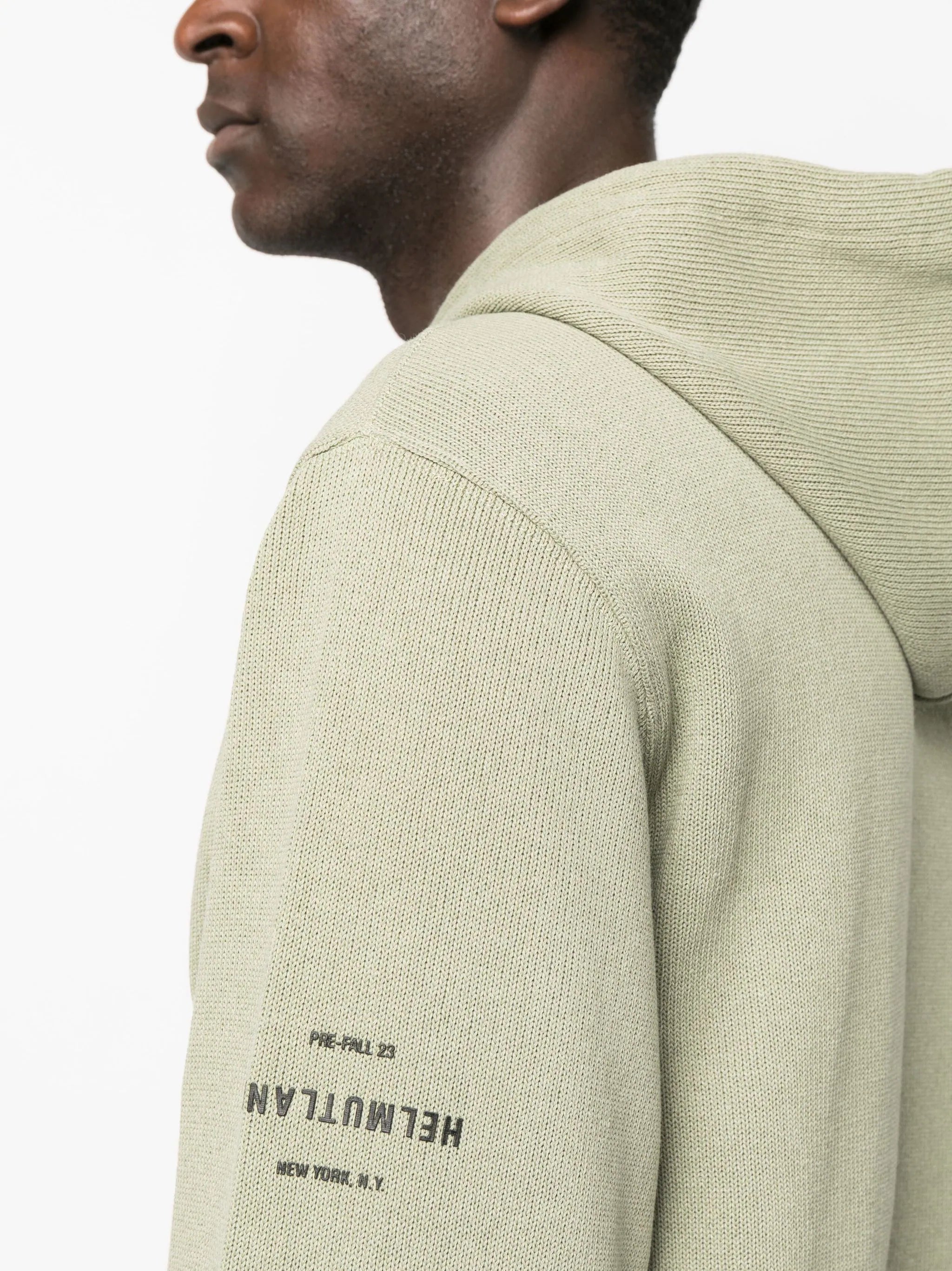 Helmut Lang zip-up drawstring hoodie