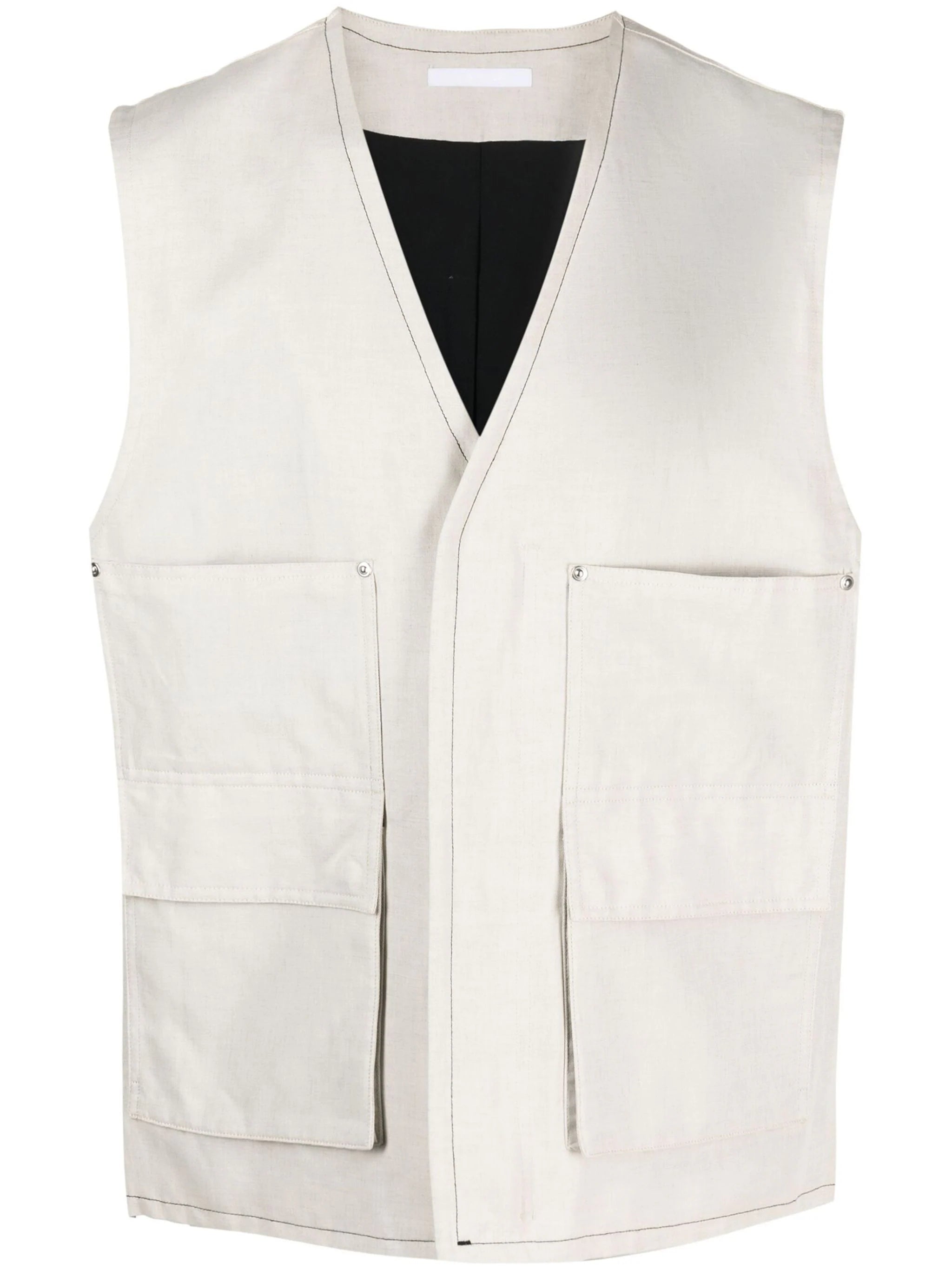 Helmut Lang cotton-linen cargo gilet