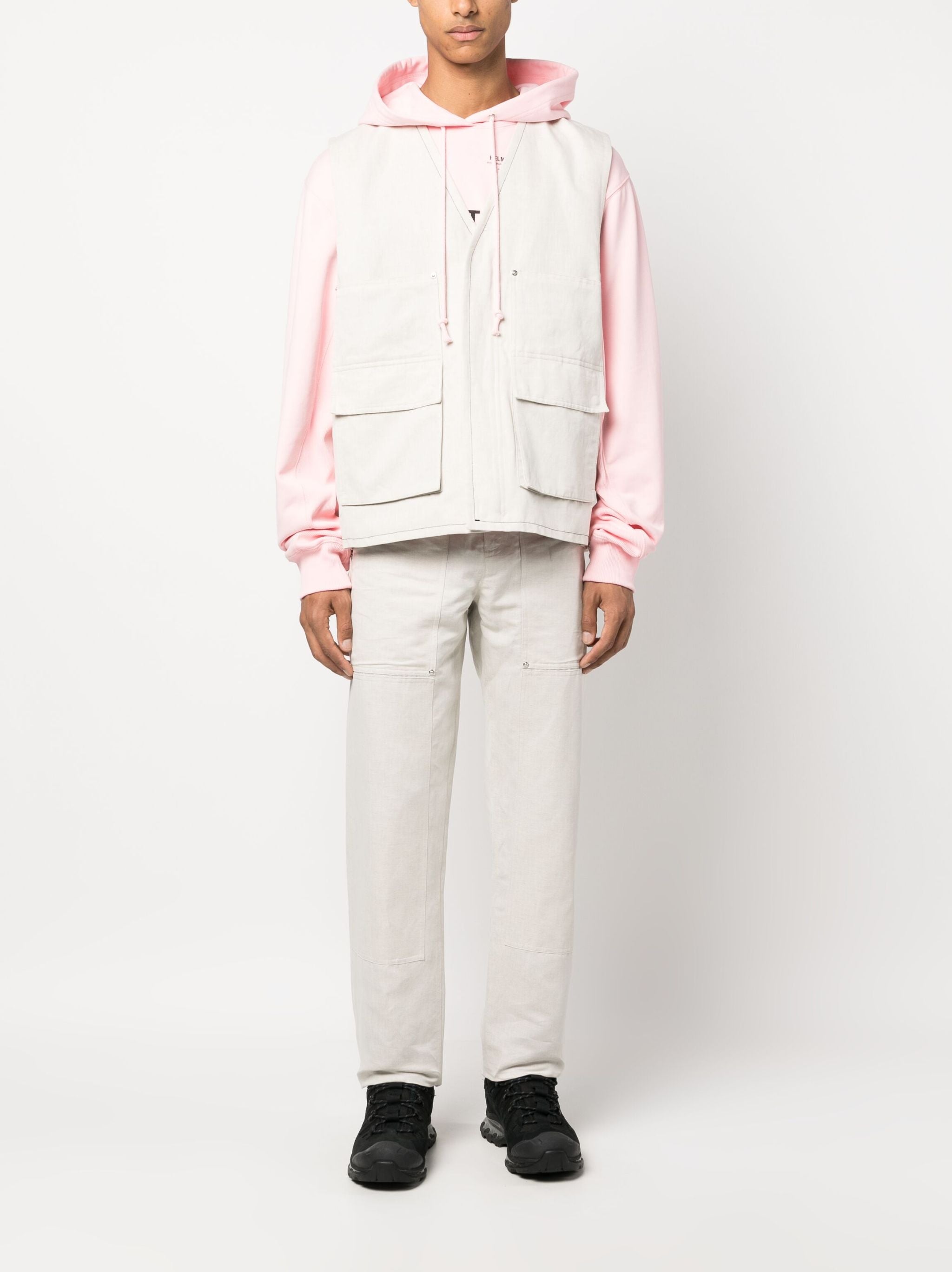 Helmut Lang cotton-linen cargo gilet