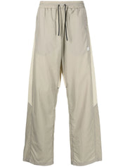 Elasticated-waist ripstop track pants
