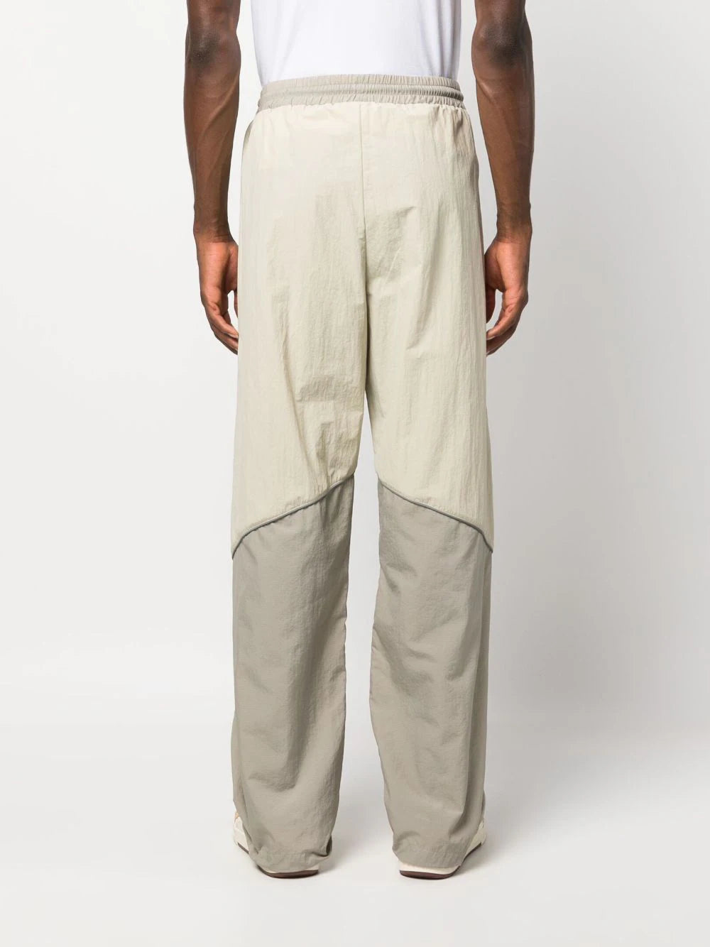 Elasticated-waist ripstop track pants