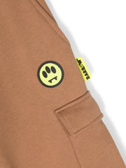 Barrow kids smiley-face cotton cargo trousers