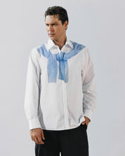 Sweater print cotton shirt