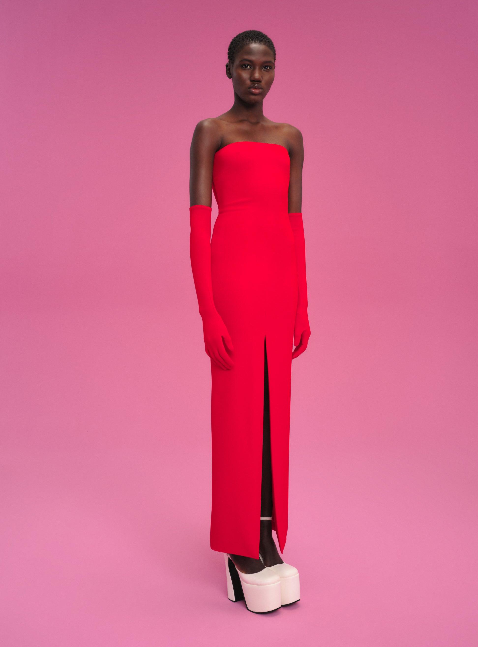 The bysha maxi dress in red