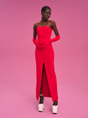 The bysha maxi dress in red