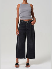 Ayla raw hem crop