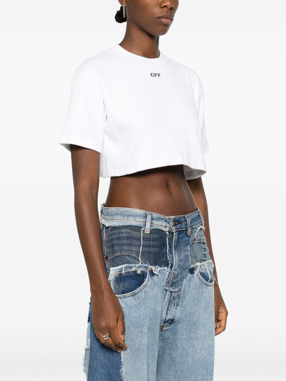 Off-Stamp cropped T-shirt