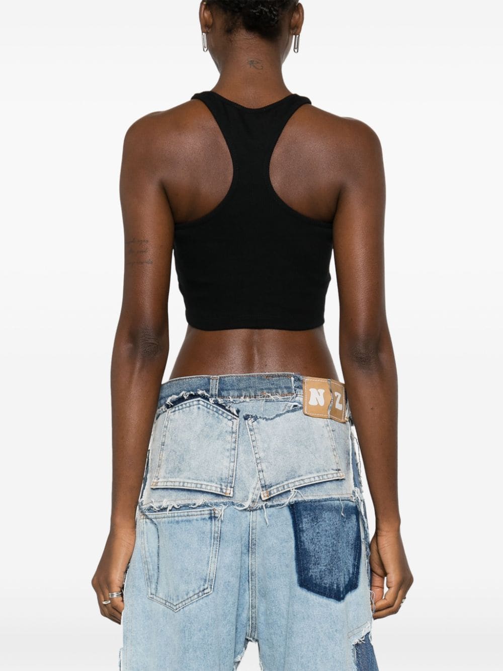 Off-Stamp ribbed crop top