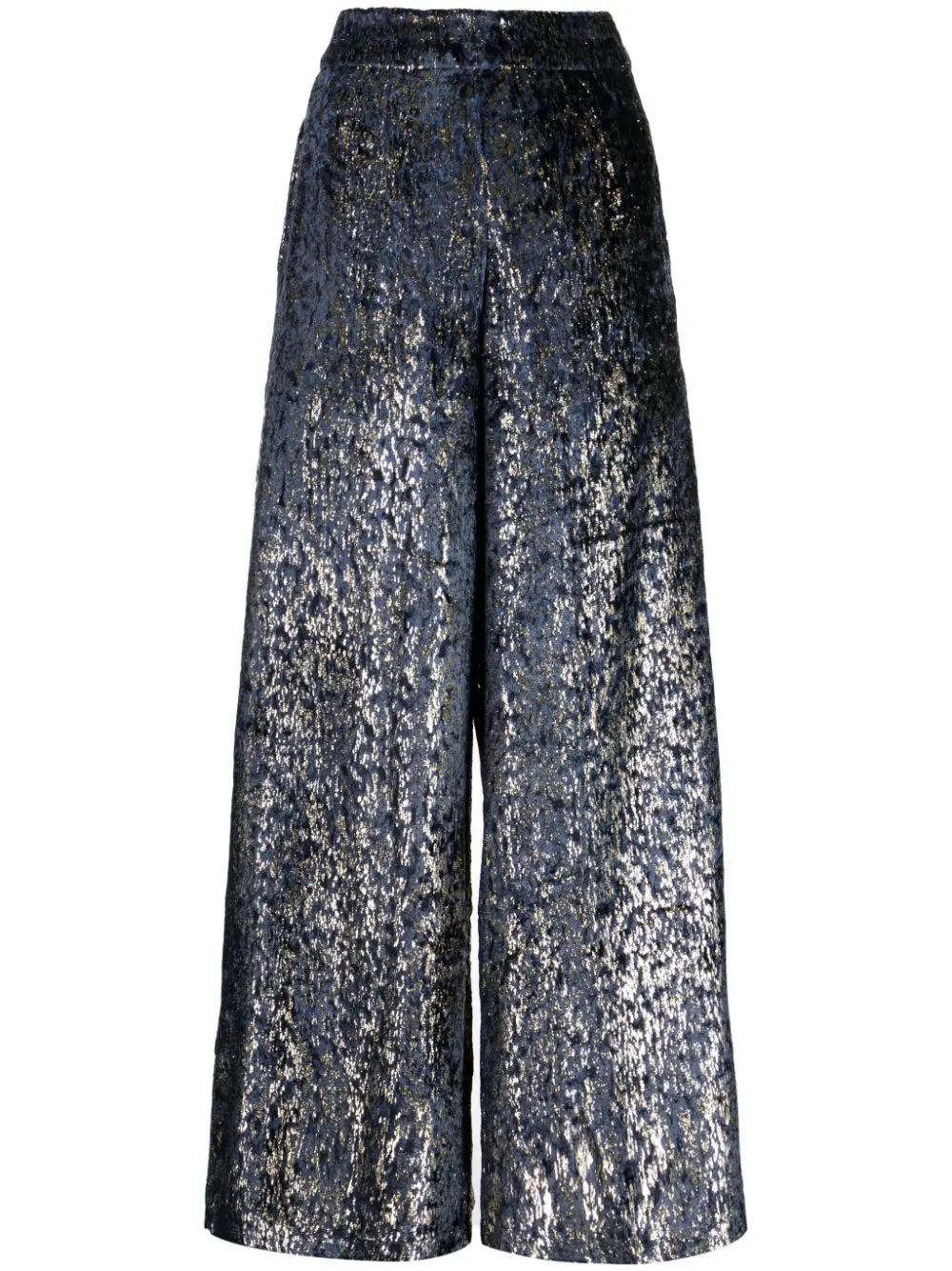 Full-jacquard palazzo trousers