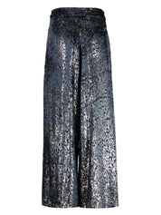 Full-jacquard palazzo trousers