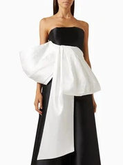 Solace London Nadina bow-embellished satin top توب 