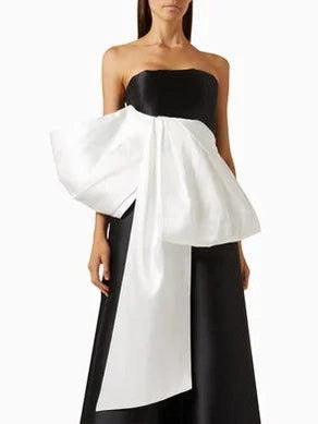 Solace London Nadina bow-embellished satin top توب 