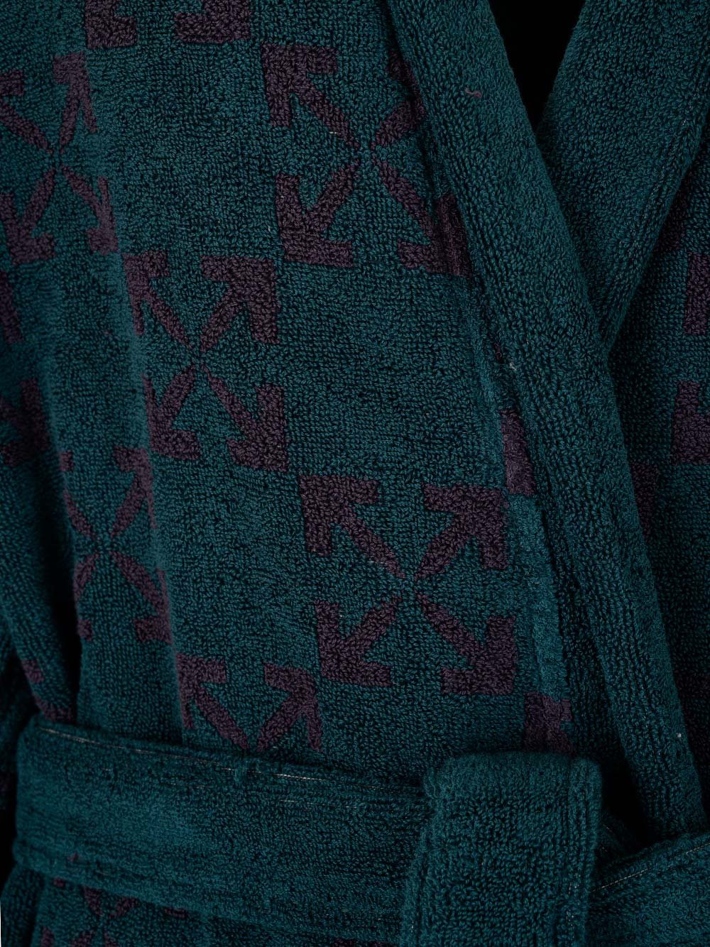 Arrow Pattern Bathrobe Dark Irish Aubergine